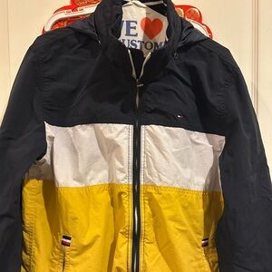 Tommy Hilfiger Black and White Zip-Up Jacket